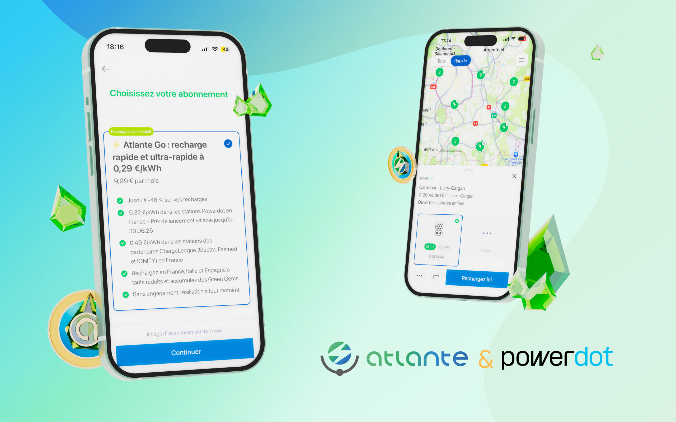 ATLANTE ET POWERDOT S’ASSOCIENT POUR OFFRIR UNE RECHARGE PRATIQUE ET COMPÉTITIVE AUX CONDUCTEURS DE VOITURES ELECTRIQUES EN FRANCE